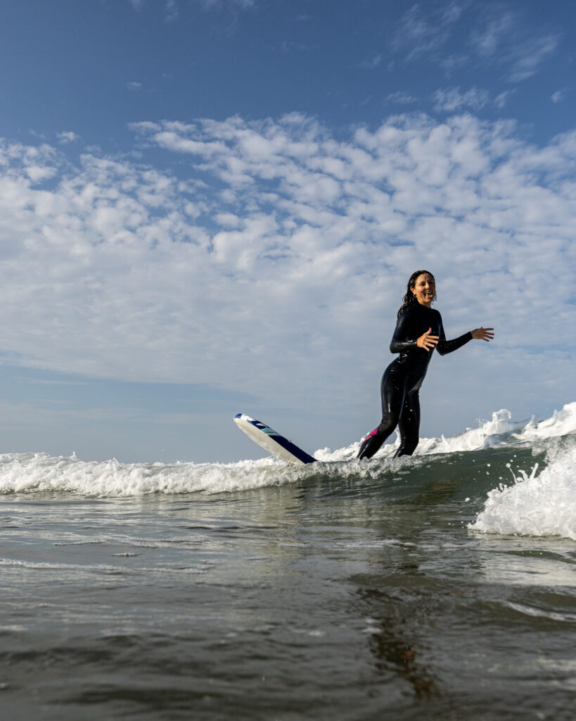 Professional surf photography during a lesson at Cerritos Beach